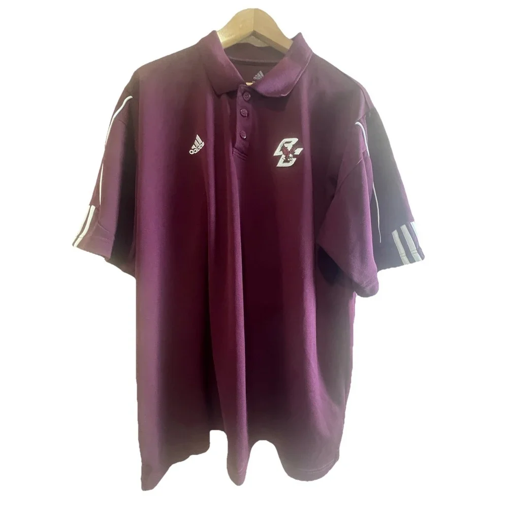 Adidas Boston College Football‎ Shirt XL Maroon Short Sleeve Classic
